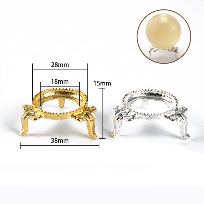 Crystal Ball Decor - حامل عرض معدني لبيض كروي كريستالي