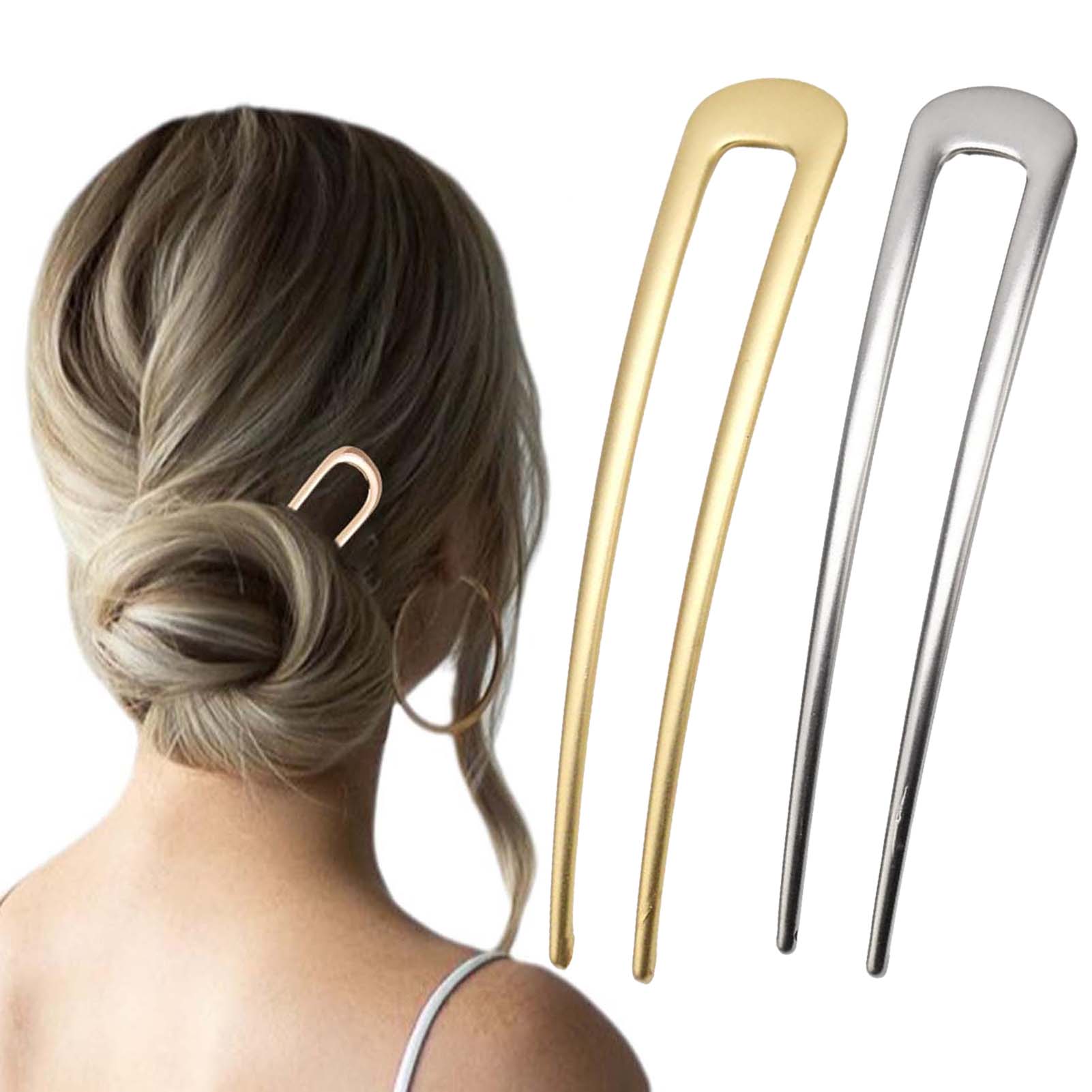 دبابيس شعر فرنسية على شكل حرف  - مراجعة Gold Cutlery Flatware وسعره