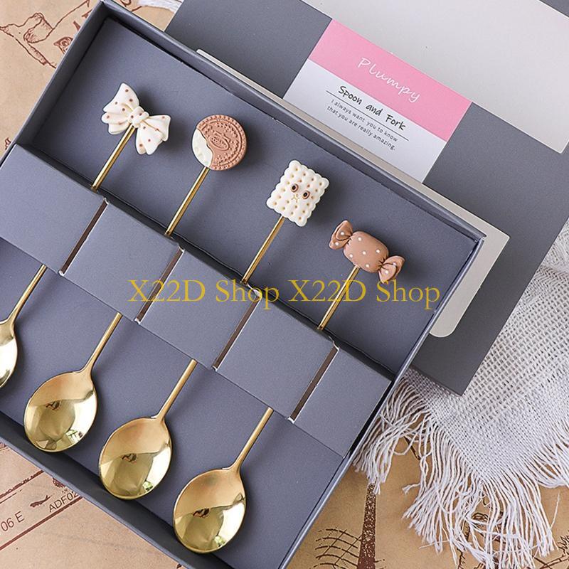 ملعقة حلوى مقاومة للصدأ X22D م - مراجعة Gold Cutlery Flatware وسعره