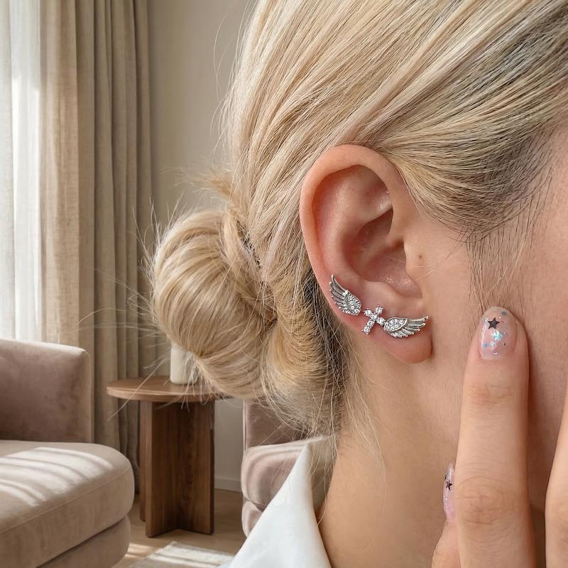 أقراط على شكل أجنحة ملاك متقاط - مراجعة Luxury Lifestyle For Women وسعره