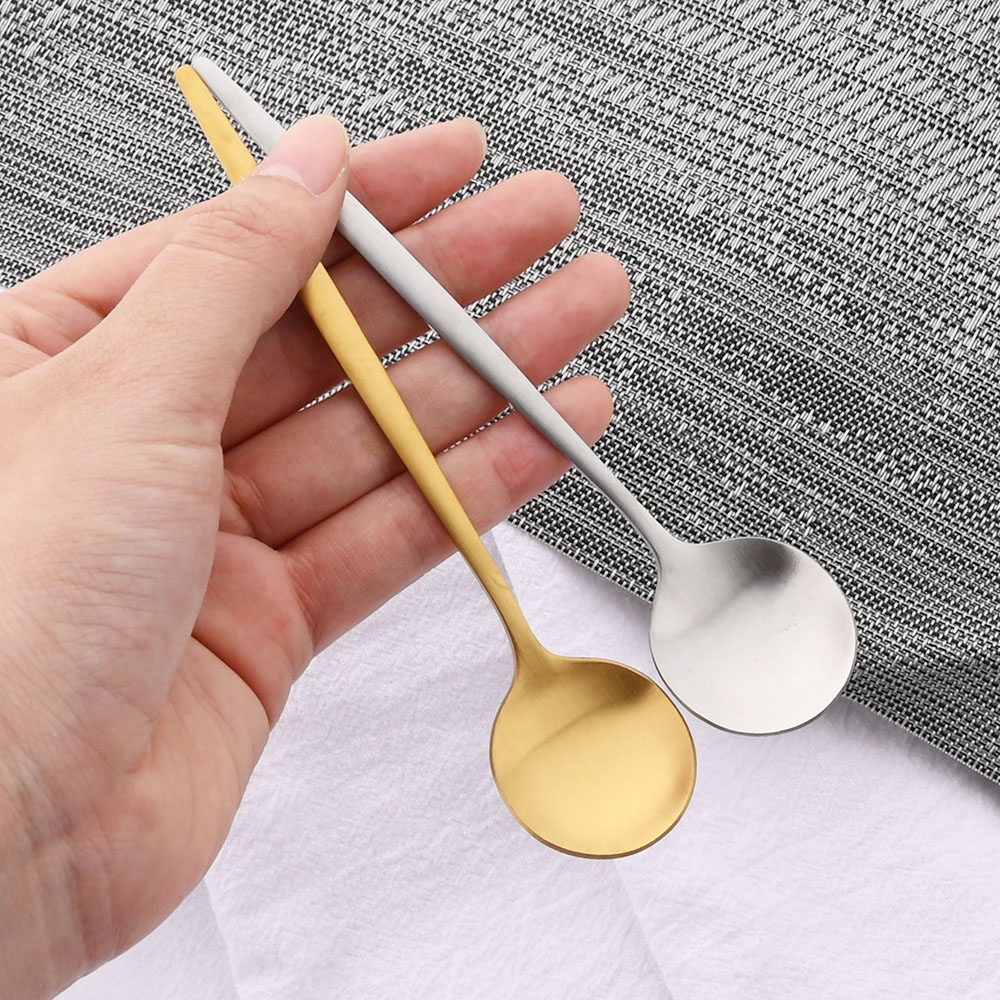 6Pcs Small Matte Spoon Tea Cof - مراجعة Gold Cutlery Flatware وسعره