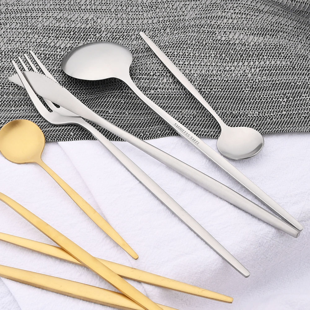 6Pcs Small Matte Spoon Tea Cof - مراجعة Gold Cutlery Flatware وسعره