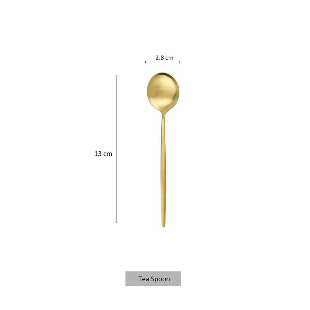 6Pcs Small Matte Spoon Tea Cof - مراجعة Gold Cutlery Flatware وسعره